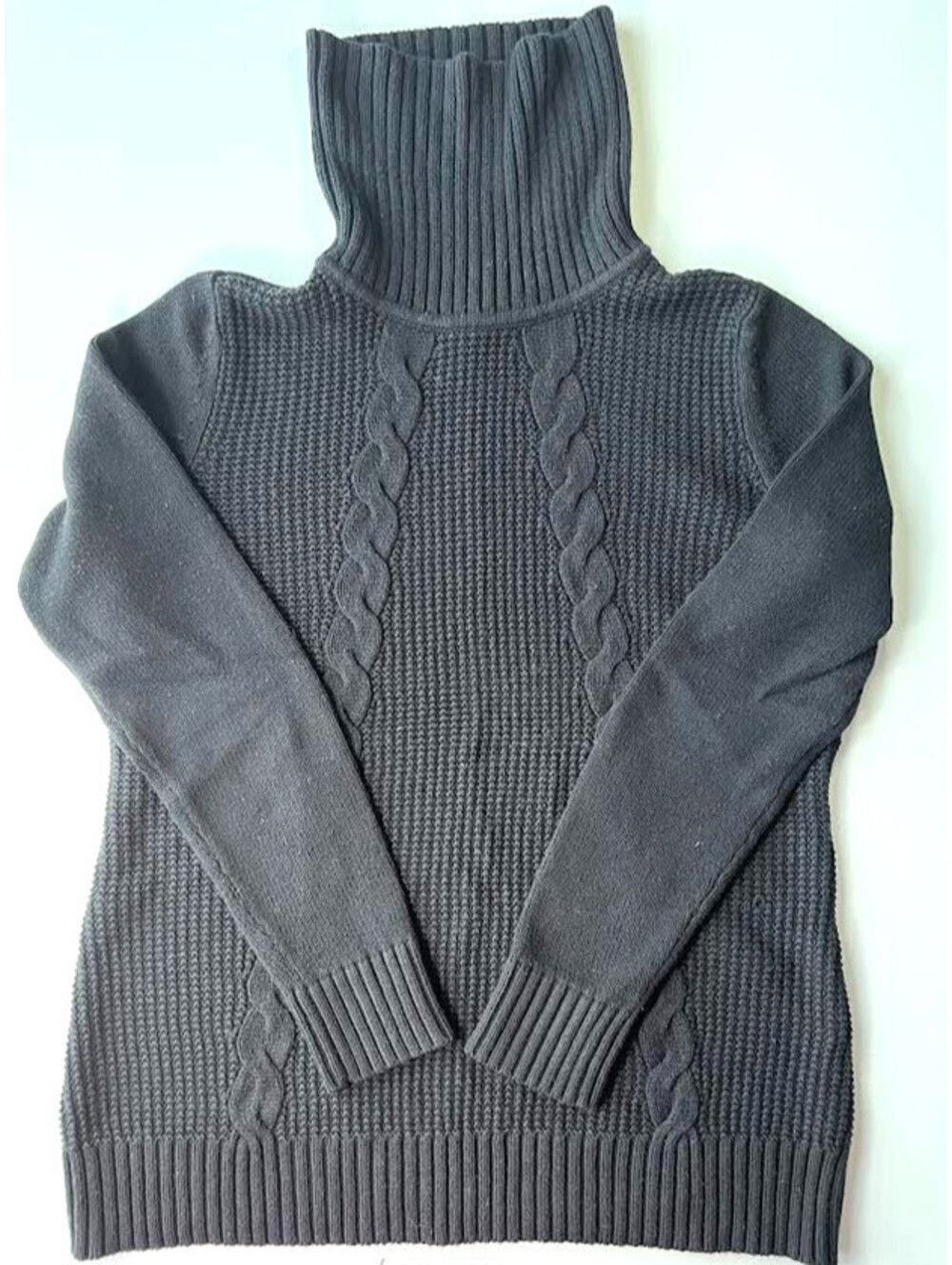Karen Scott Women's Sweater-Size XS, Black Turtleneck